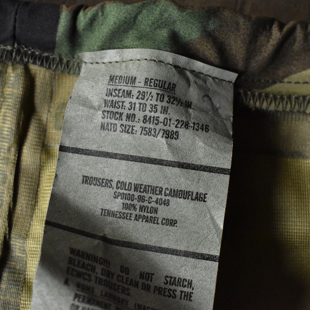'96 U.S.ARMY ECWCS ウッドランドカモ ゴアテックスパンツ 240403H