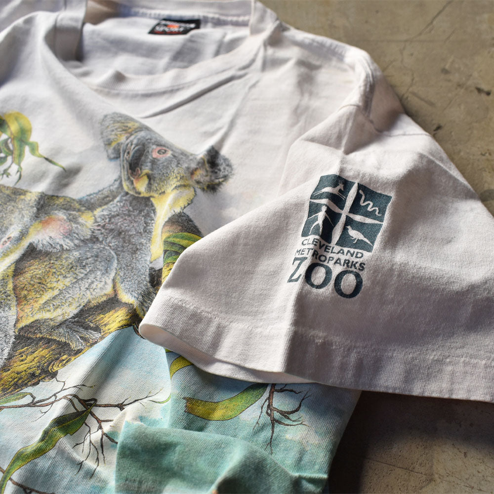 90’s HABITAT “koala” コアラ アニマルプリント Tシャツ USA製 230802