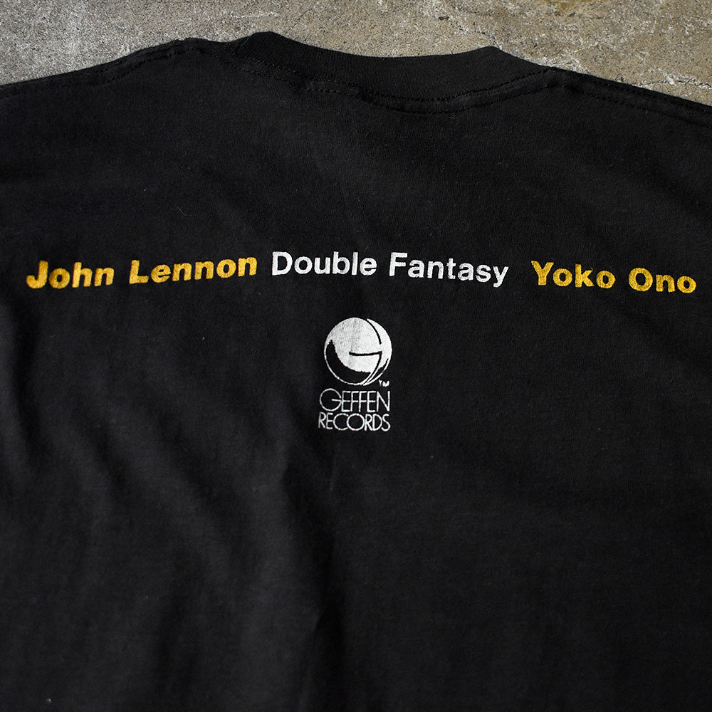 80's John Lennon＆ Ono Yoko “Double Fantasy” Kishin Shinoyama Tシャツ 240103H