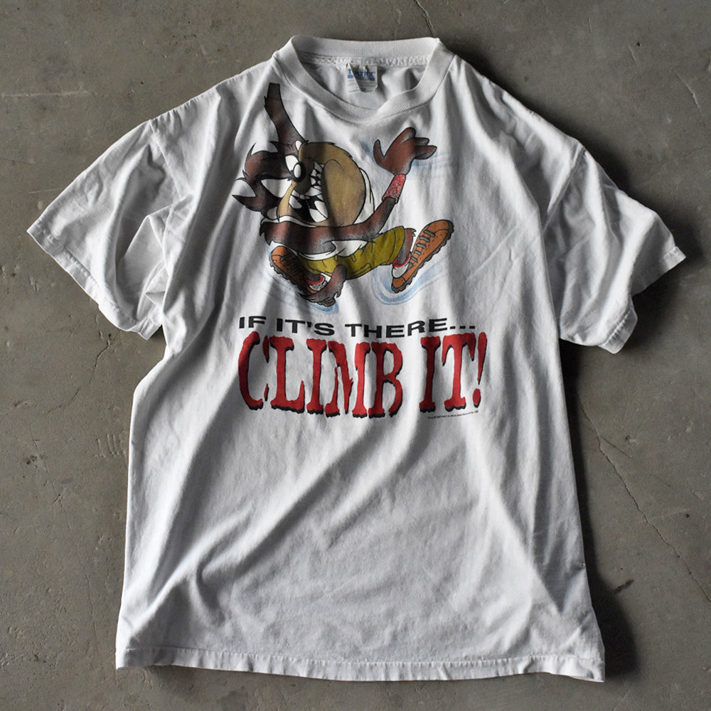 90’s Looney Tunes/ルーニー・テューンズ “CLIMB IT!” TAZ プリント Tシャツ 230610