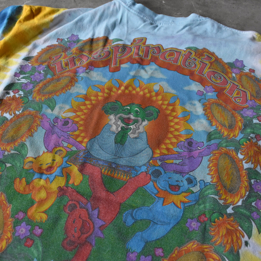 Y2K LIQUID BLUE Grateful Dead デッドベア! タイダイTシャツ 241105