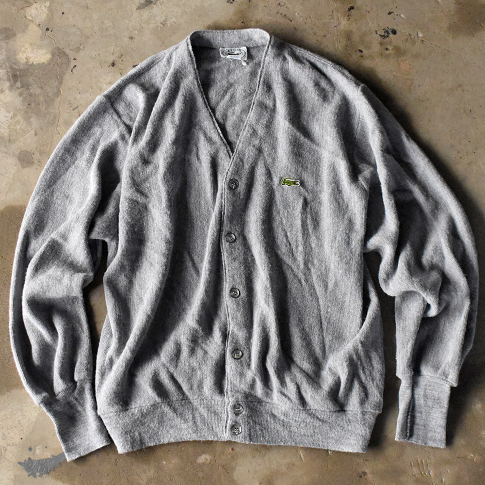 90's IZOD LACOSTE アクリルニット カーディガン USA製 240302