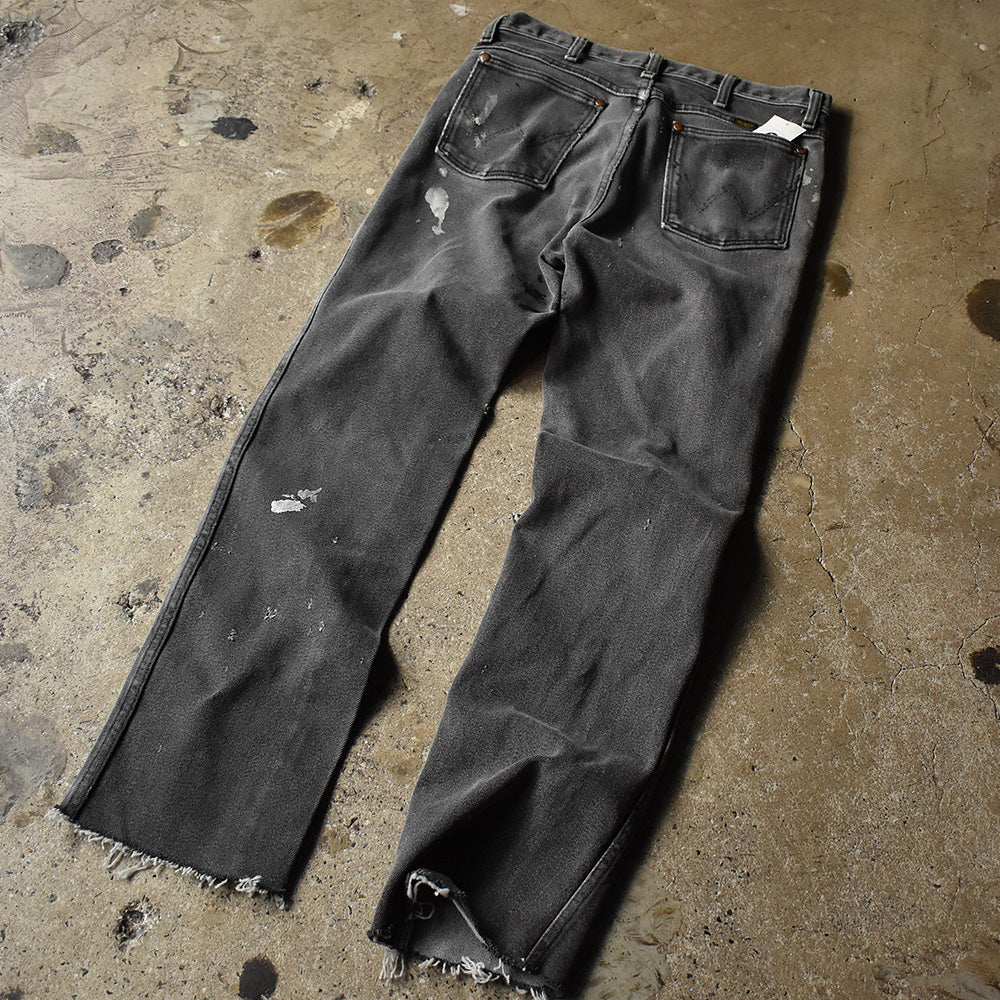 Y2K Wrangler 938BLK ダメージ! カウボーイカット ストレッチ デニムパンツ 241226H