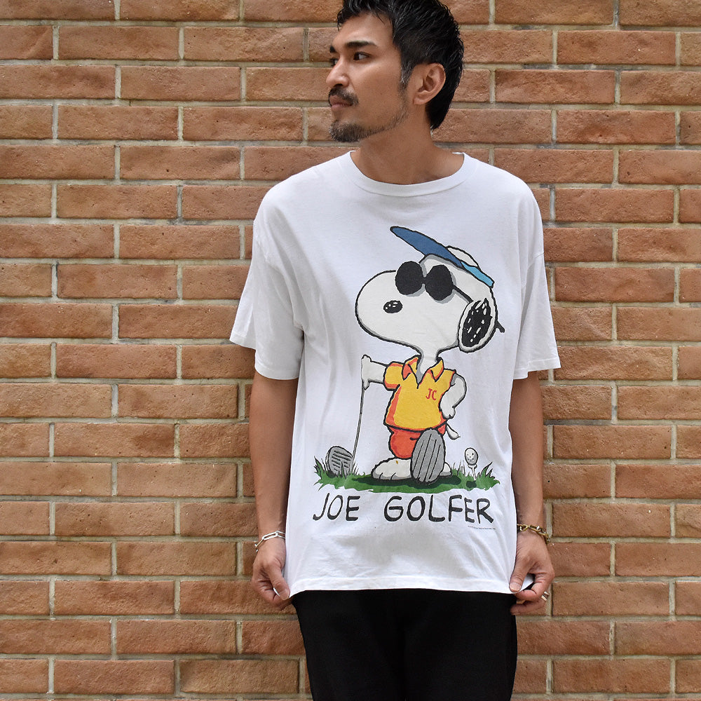 90's スヌーピー ““JOE GOLFER” 海外アニメ キャラ Tシャツ USA製 250717H