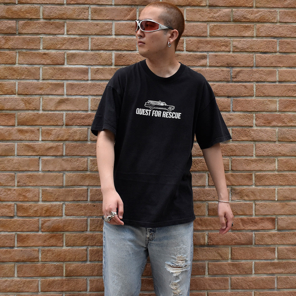 Y2K QUEST FOR RESCUE “funeral car” ロック Tシャツ 250706H