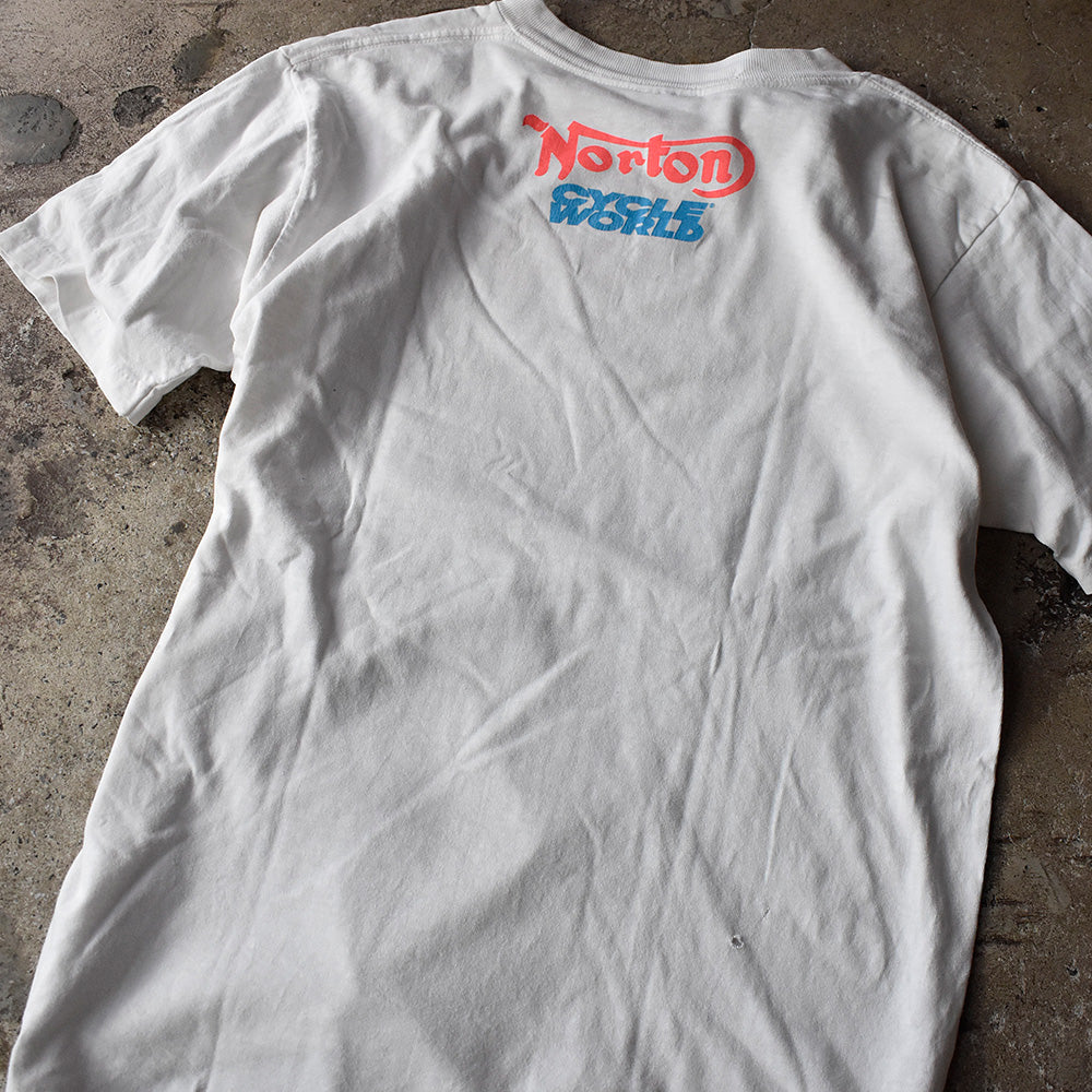90's “Norton“ バイク Tシャツ USA製 250821H