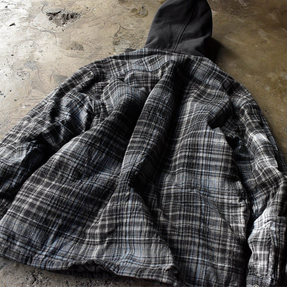 Y2K Dickies ボアライナー チェック柄 フードネルシャツ 250219H
