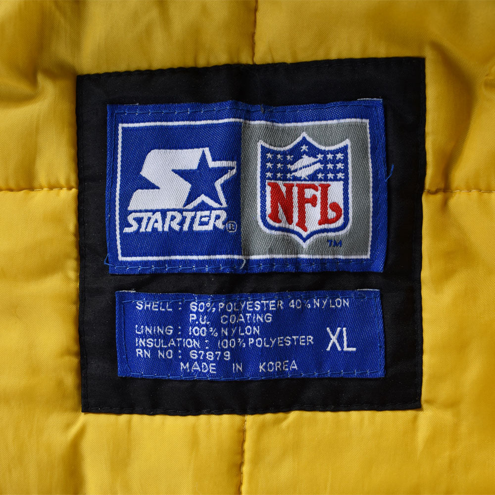 90’s STARTER “NFL Pittsburgh Steelers” 中綿入り フード ナイロンジャケット 240107
