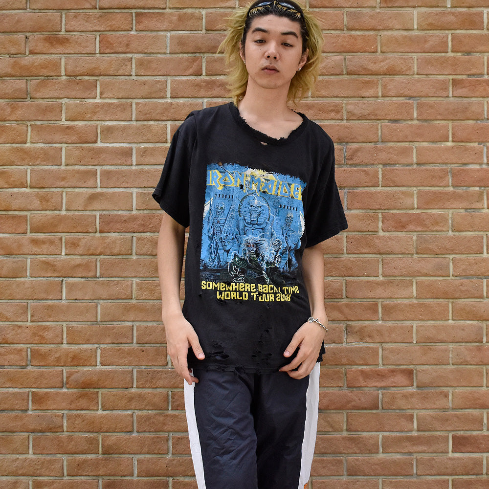 Y2K ボロ! Iron Maiden “Somewhere Back In Time” World Tour ロック Tシャツ 250711H