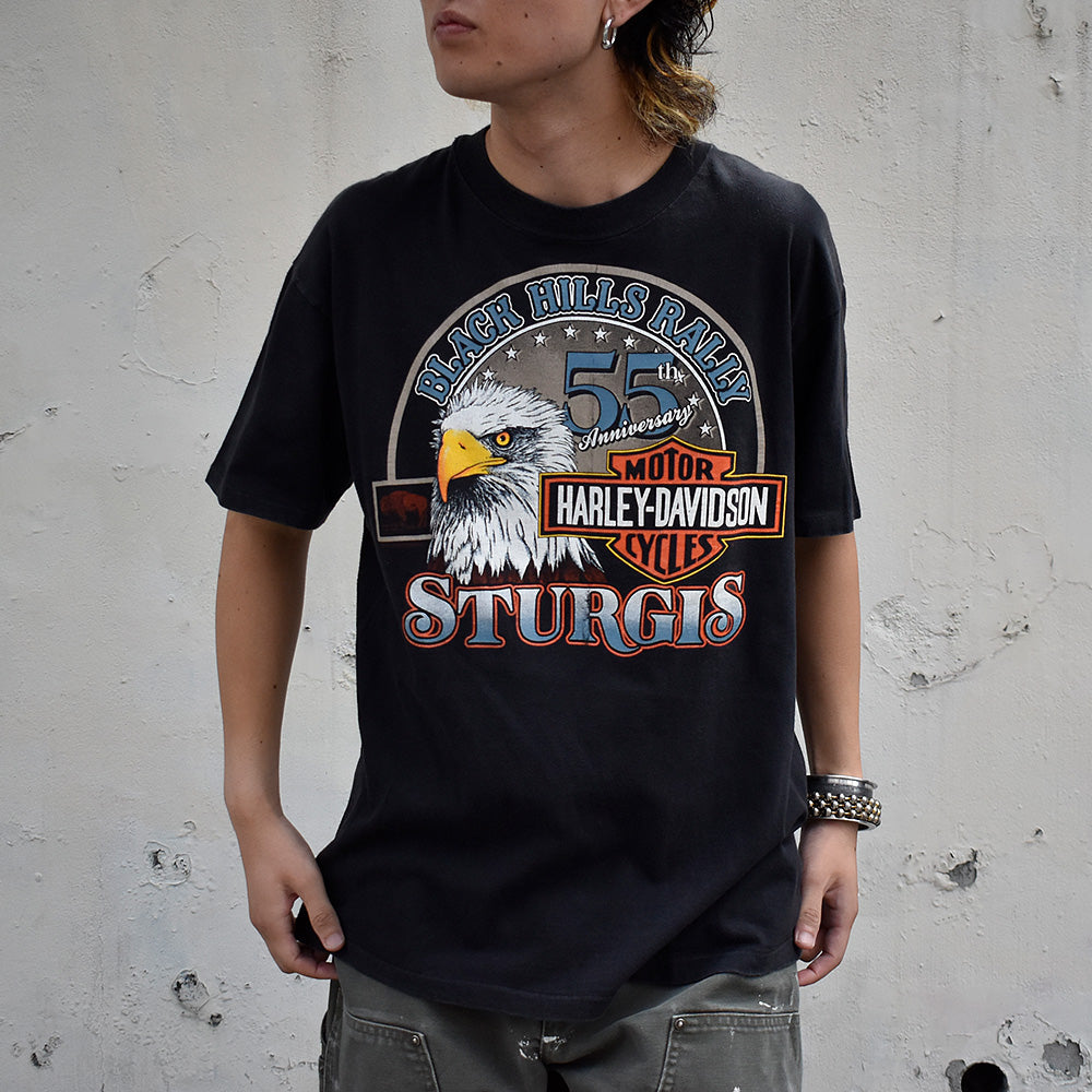 90's Harley-Davidson “Black Hills Rally” イーグル Tシャツ 230915H