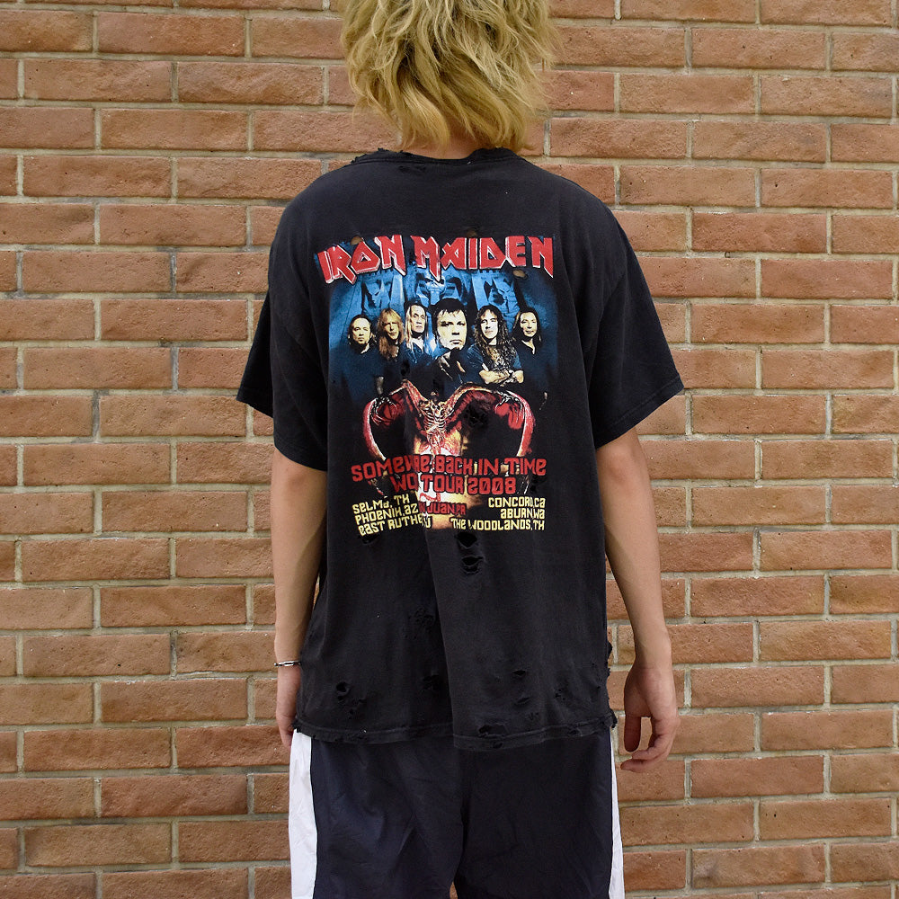 Y2K ボロ! Iron Maiden “Somewhere Back In Time” World Tour ロック Tシャツ 250711H