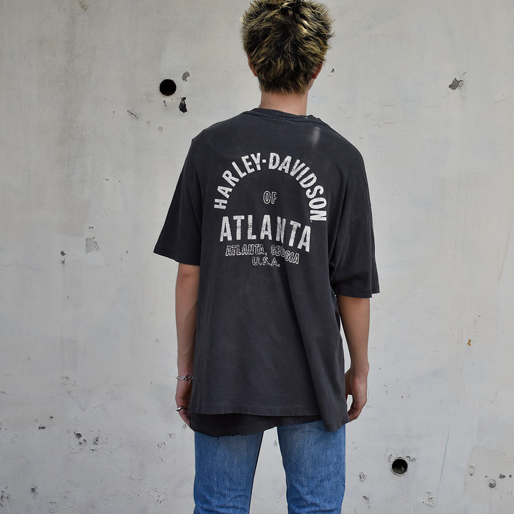 90's Harley Davidson “FEEL THE HEAT“ バイク Tシャツ USA製 250722H