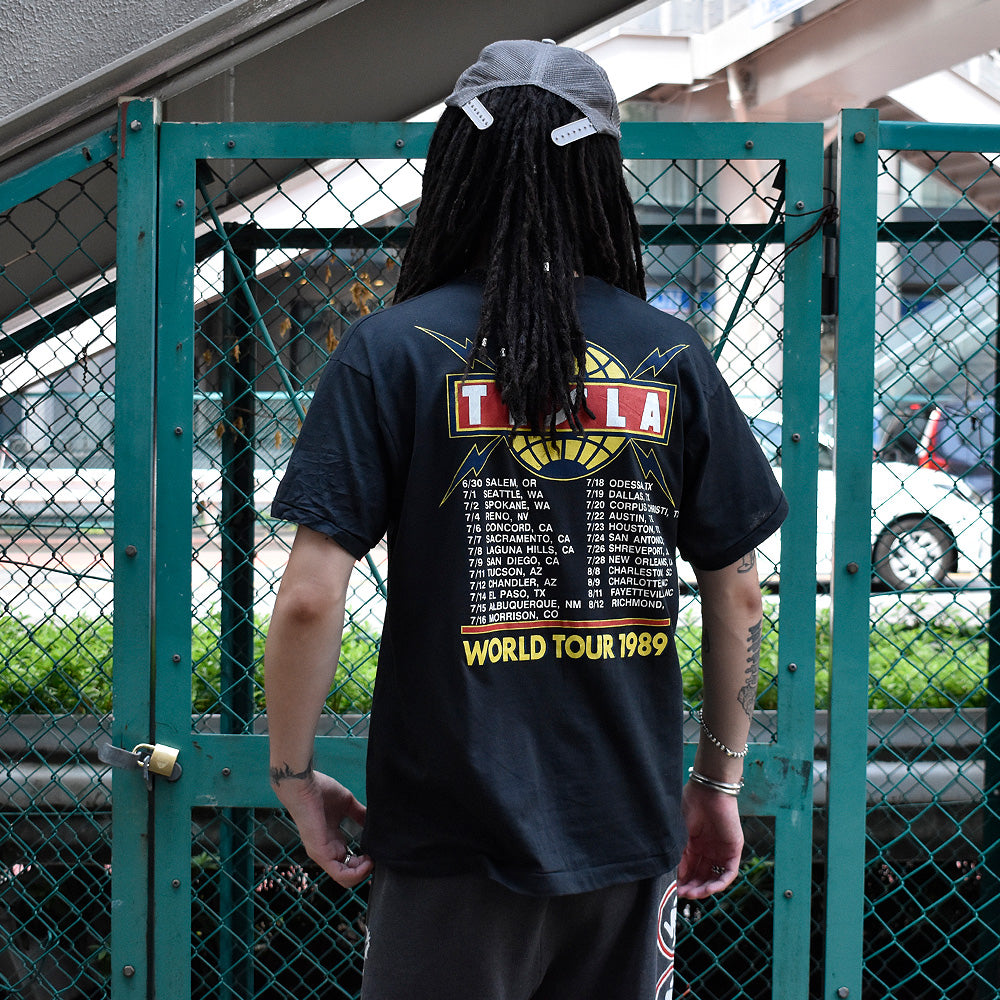 80's TESLA “The Great Radio Controversy” World Tour1989 Tシャツ 240913H