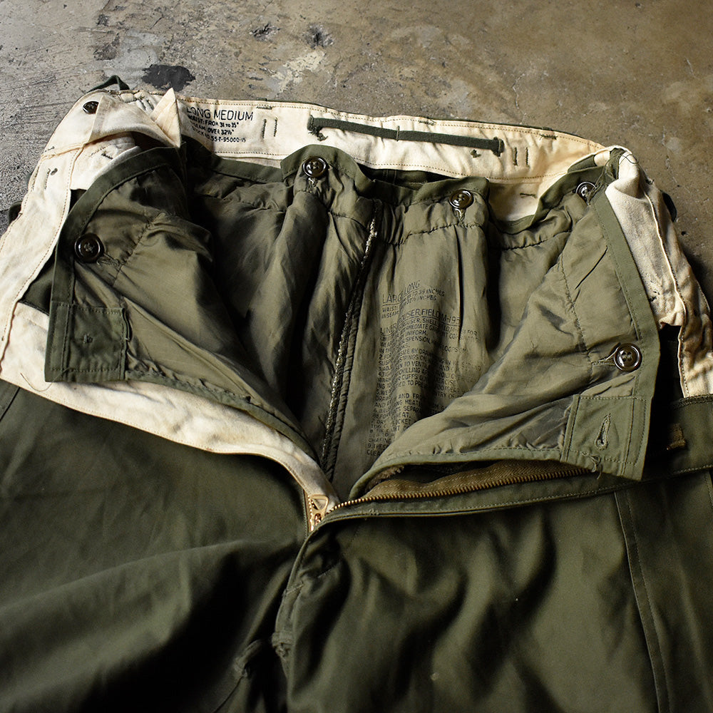 '51 ノンウォッシュ! U.S.ARMY M-51 ライナー付き フィールドパンツ 250109H