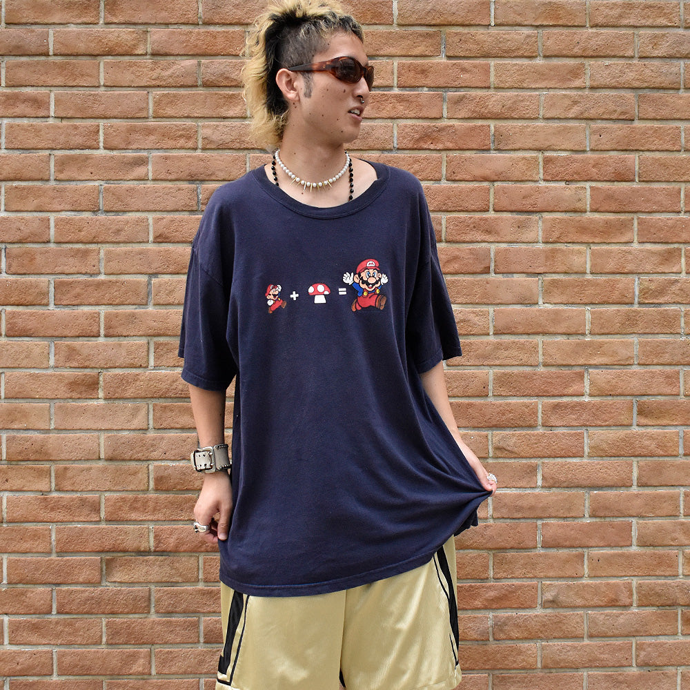 Y2K NINTENDO “Super Mario” ゲーム キャラ Tシャツ 240902H