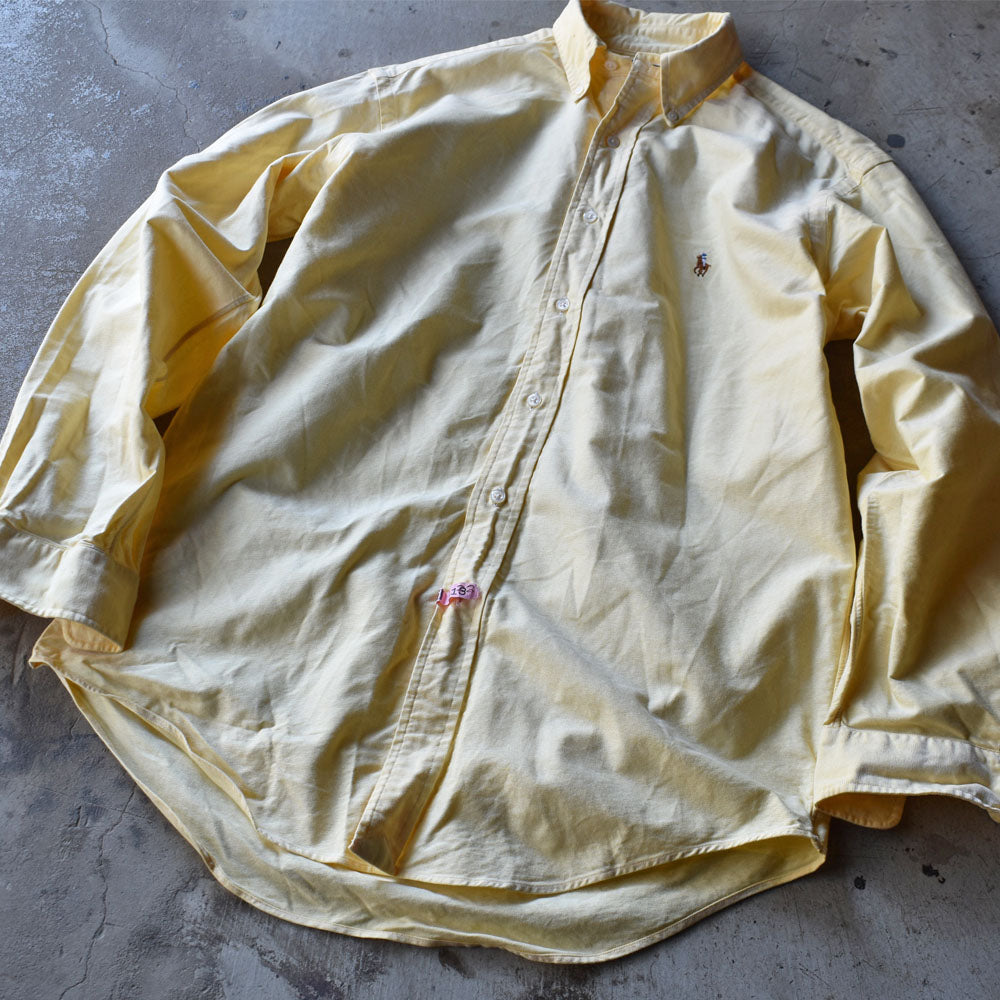 90's Ralph Lauren/ラルフ ローレン “YARMOUTH” レモンイエロー ボタンダウンシャツ 230607