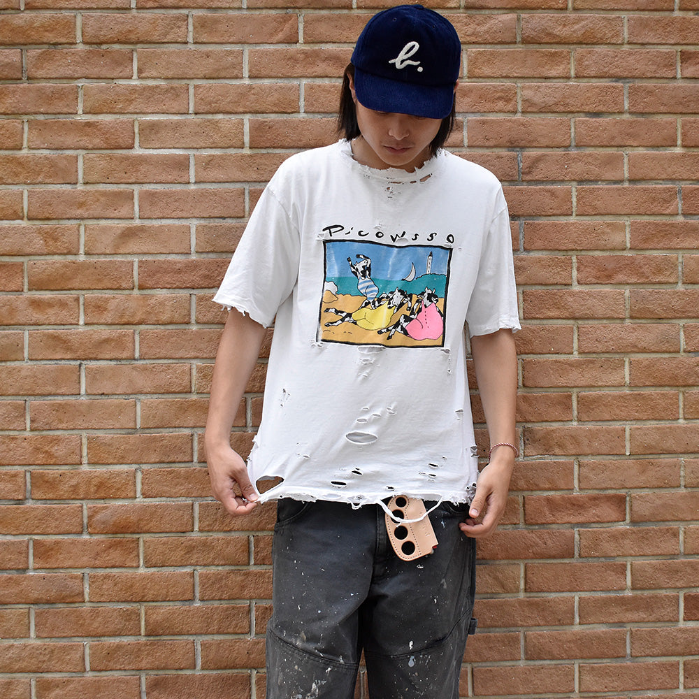 90's ボロ! “Picowsso“ ピカソパロディTシャツ USA製 240731H