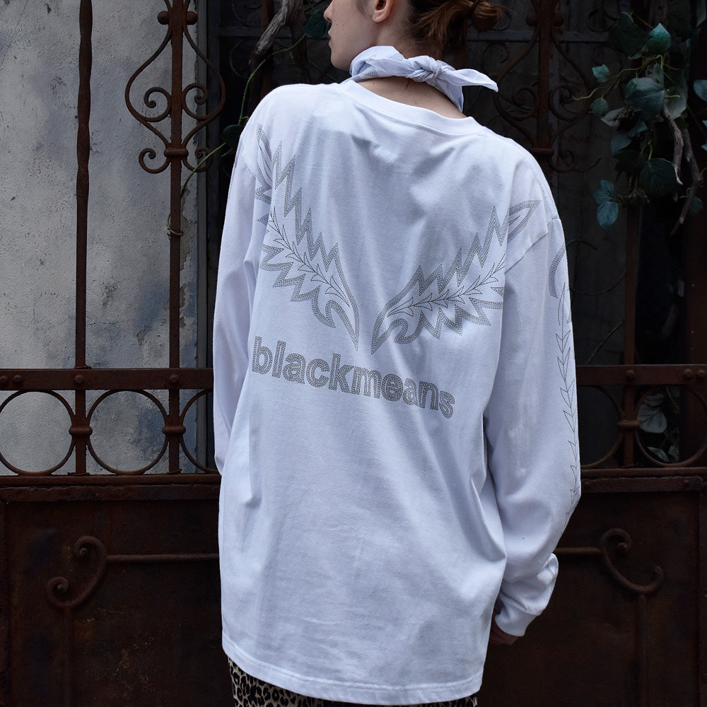 LABORATORY® Limited color! blackmeans バンダナ付き 両面プリント ロングスリーブTシャツ 945-78TT94-1 230927H