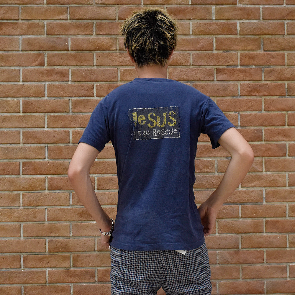 80's “JESUS TO THE RESCUE” ポケット付き Tシャツ USA製 250801H