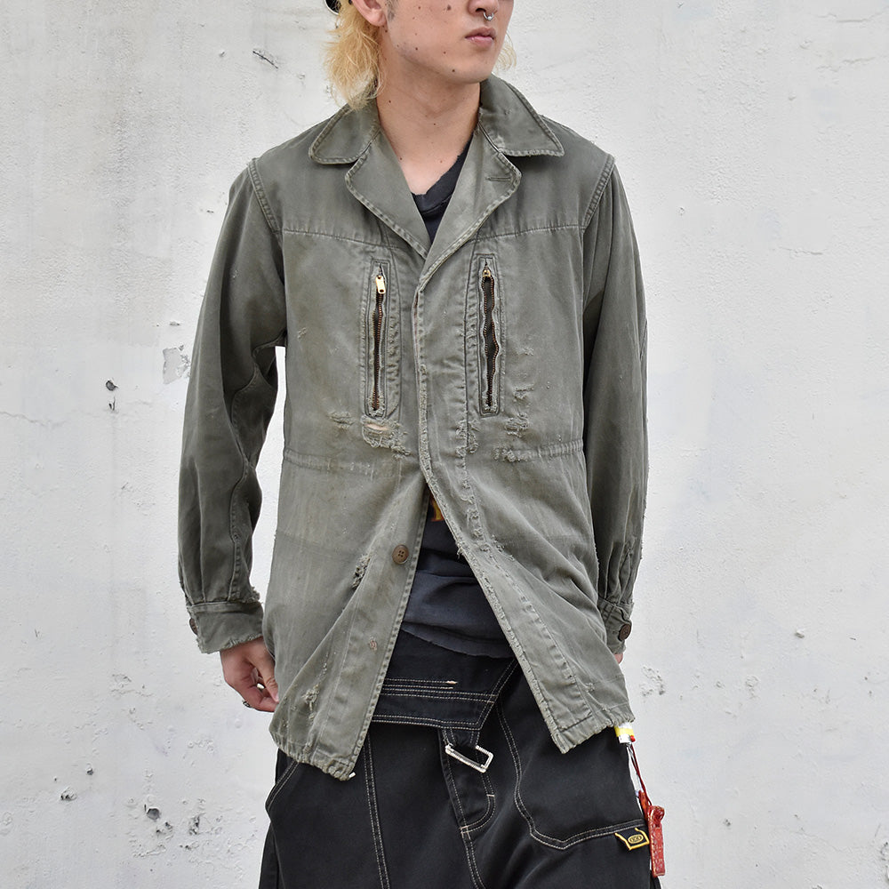 '73 ダメージ! France Military M-64 フィールドジャケット 240624H