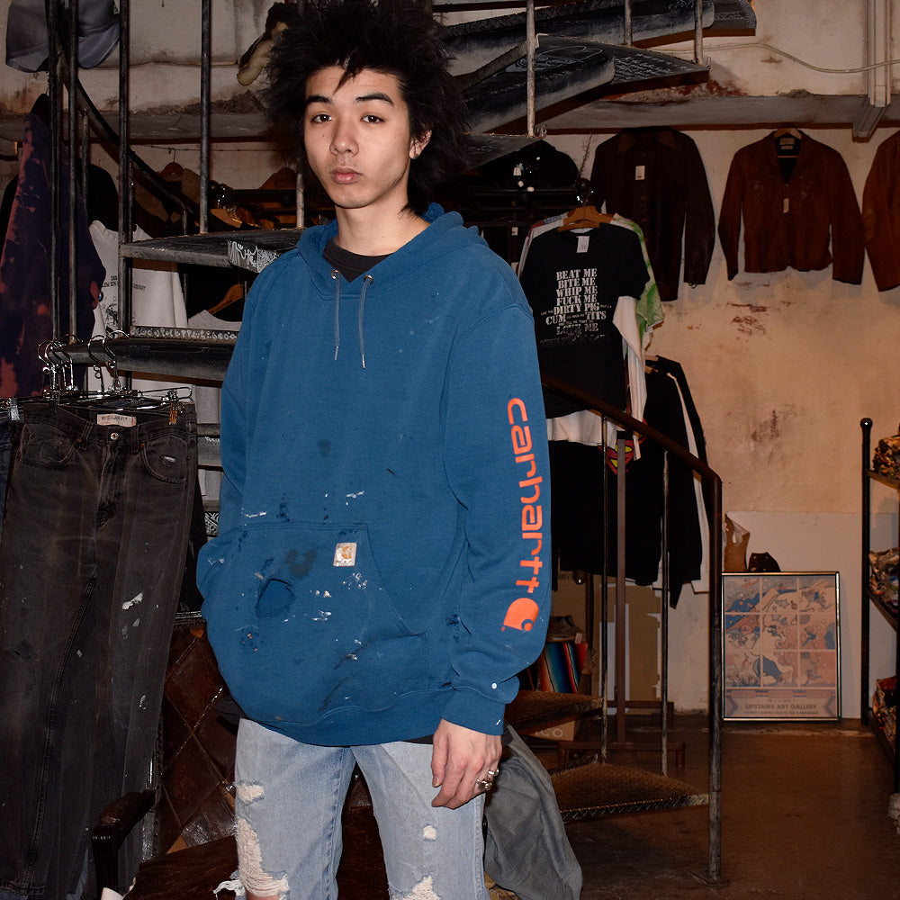 Carhartt ダメージ×ペンキ プルオーバーパーカー 250305H