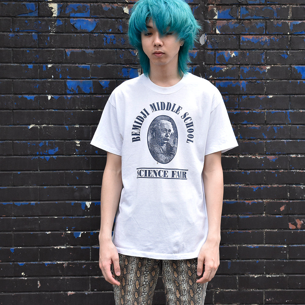 90's Bemidji Middle School Science Fair “アインシュタイン” Tシャツ USA製 250511H