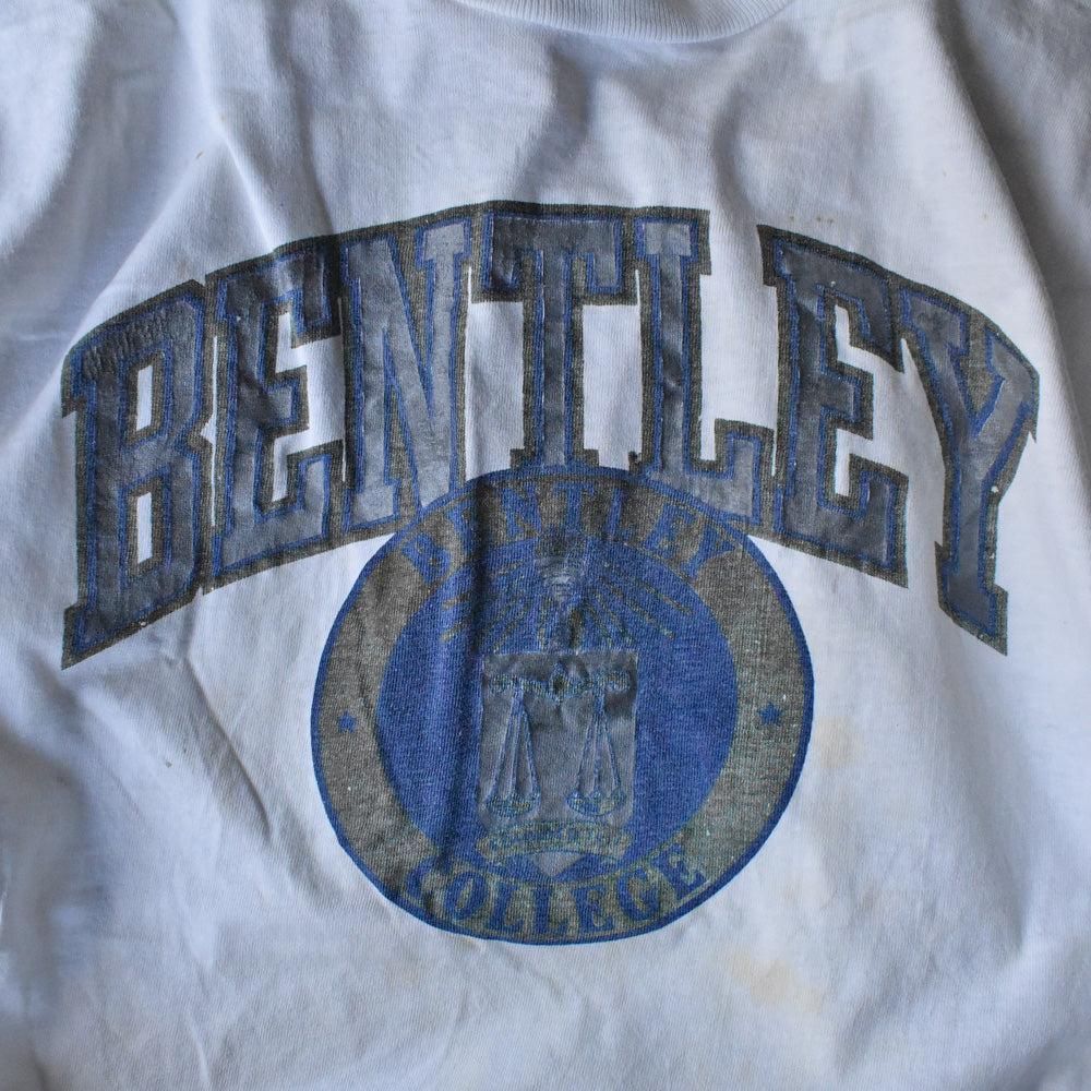 80's Champion トリコタグ "Bentley College" カレッジプリント Tシャツ USA製 240415