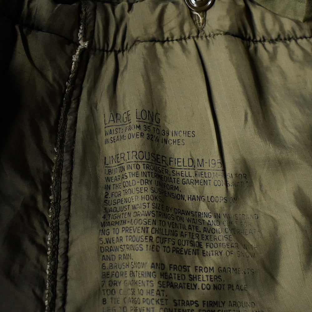 '51 ノンウォッシュ! U.S.ARMY M-51 ライナー付き フィールドパンツ 250109H