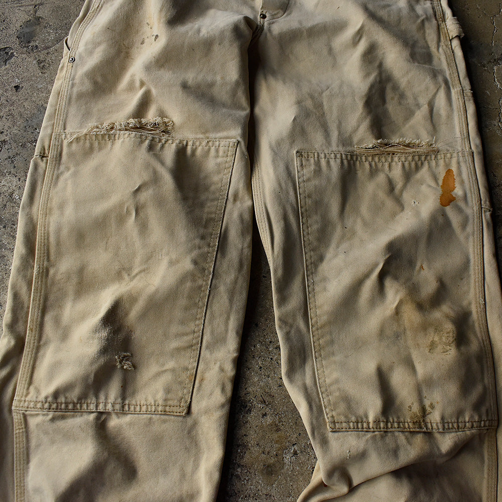 80's ダメージ! Carhartt ダブルニー ダック オーバーオール 100years 230920