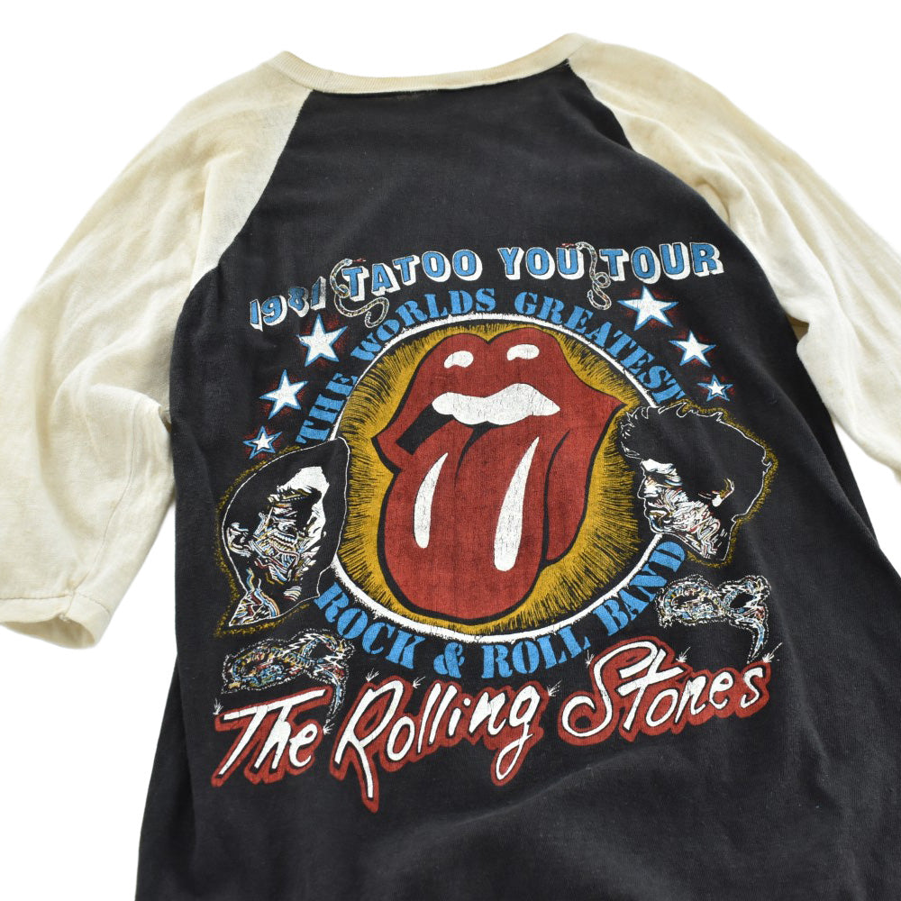 80's The Rolling Stones "1981 US Tour / Tattoo You" ラグラン ロックTシャツ 260710H
