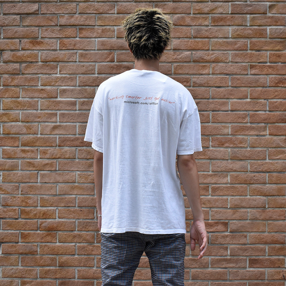 Y2K Microsoft Office XP ”working smarter just got easier“ 企業 Tシャツ 250801H