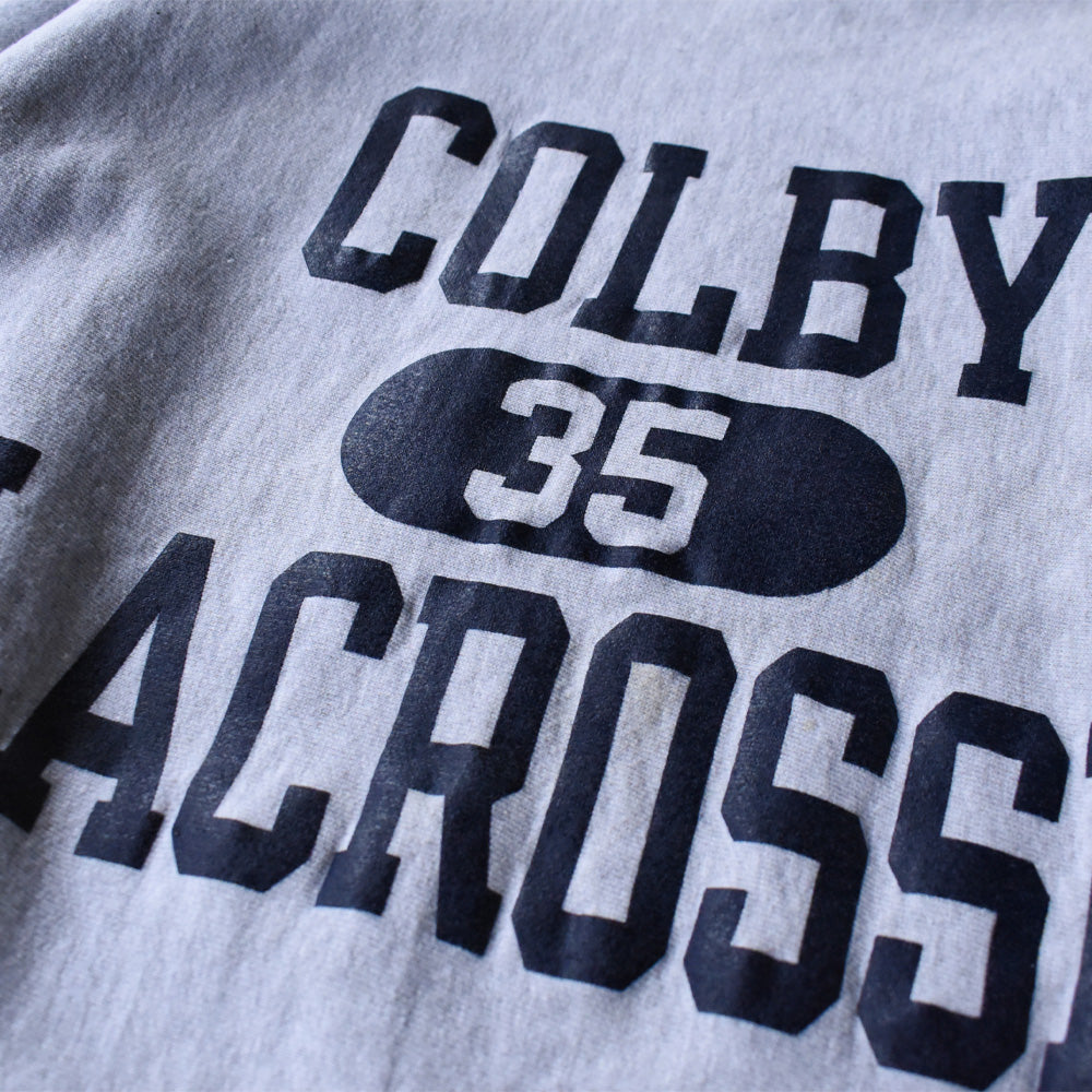 90’s Champion “COLBY LACROSSE 35” 3段プリント RWスウェット 250507