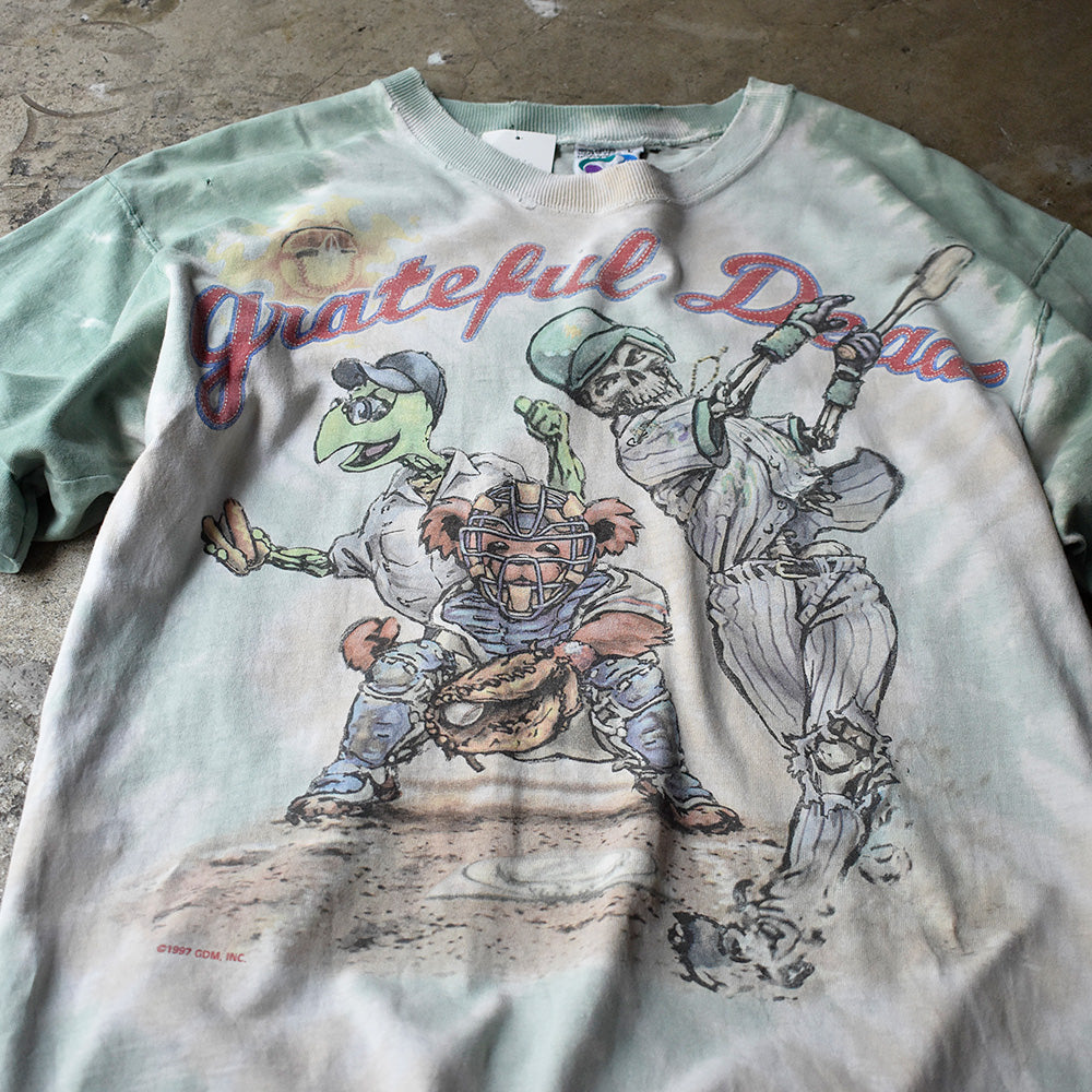90's LIQUID BLUE / Grateful Dead "Steal Your Base” タイダイ ロック Tシャツ 240620H