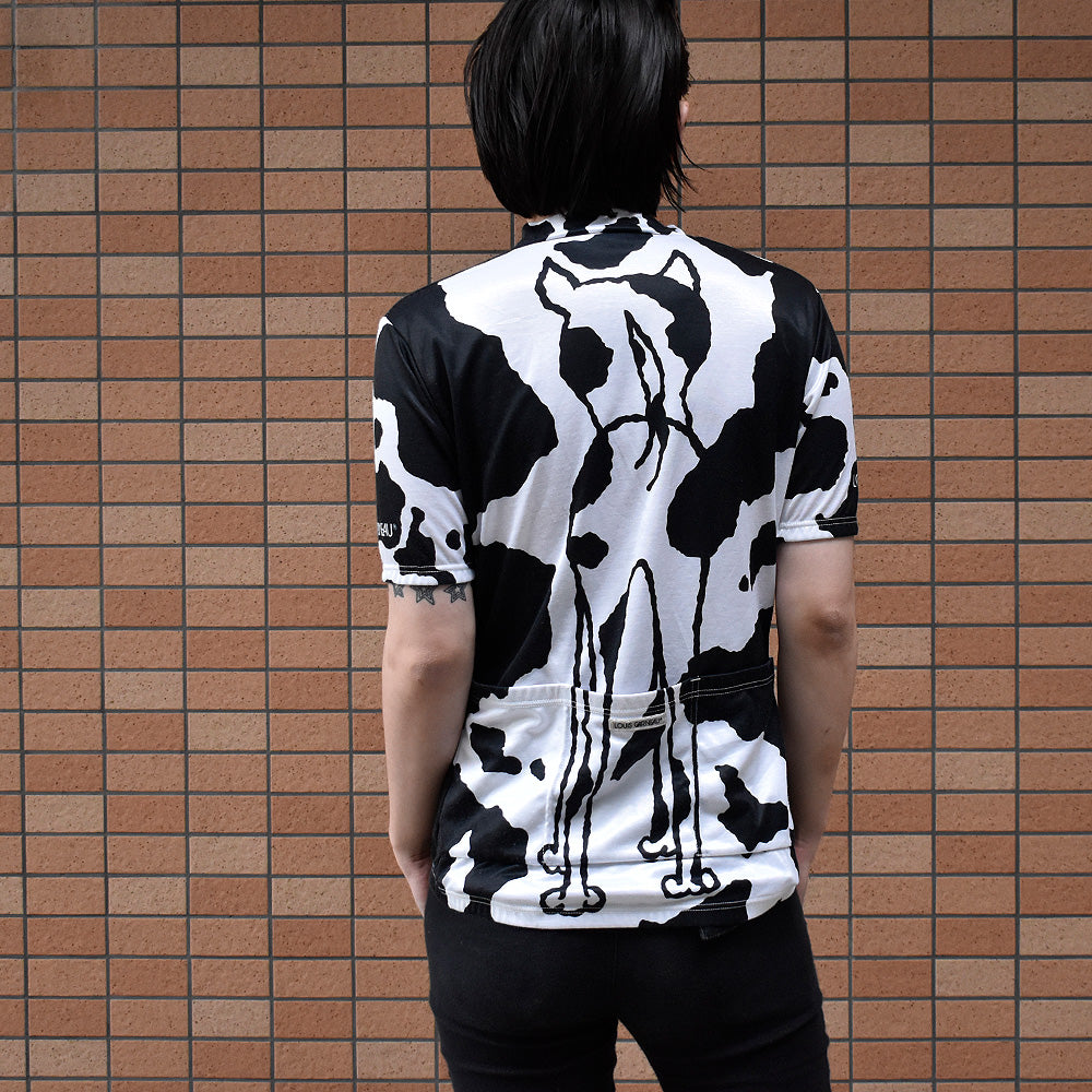 Y2K LOUIS GARNEAU 犬プリント! サイクリングシャツ 240424H