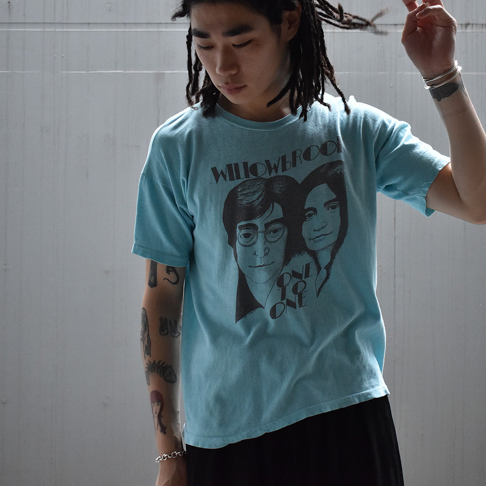 70's John Lennon & Yoko Ono "ONE TO ONE" concert Tシャツ 230630H