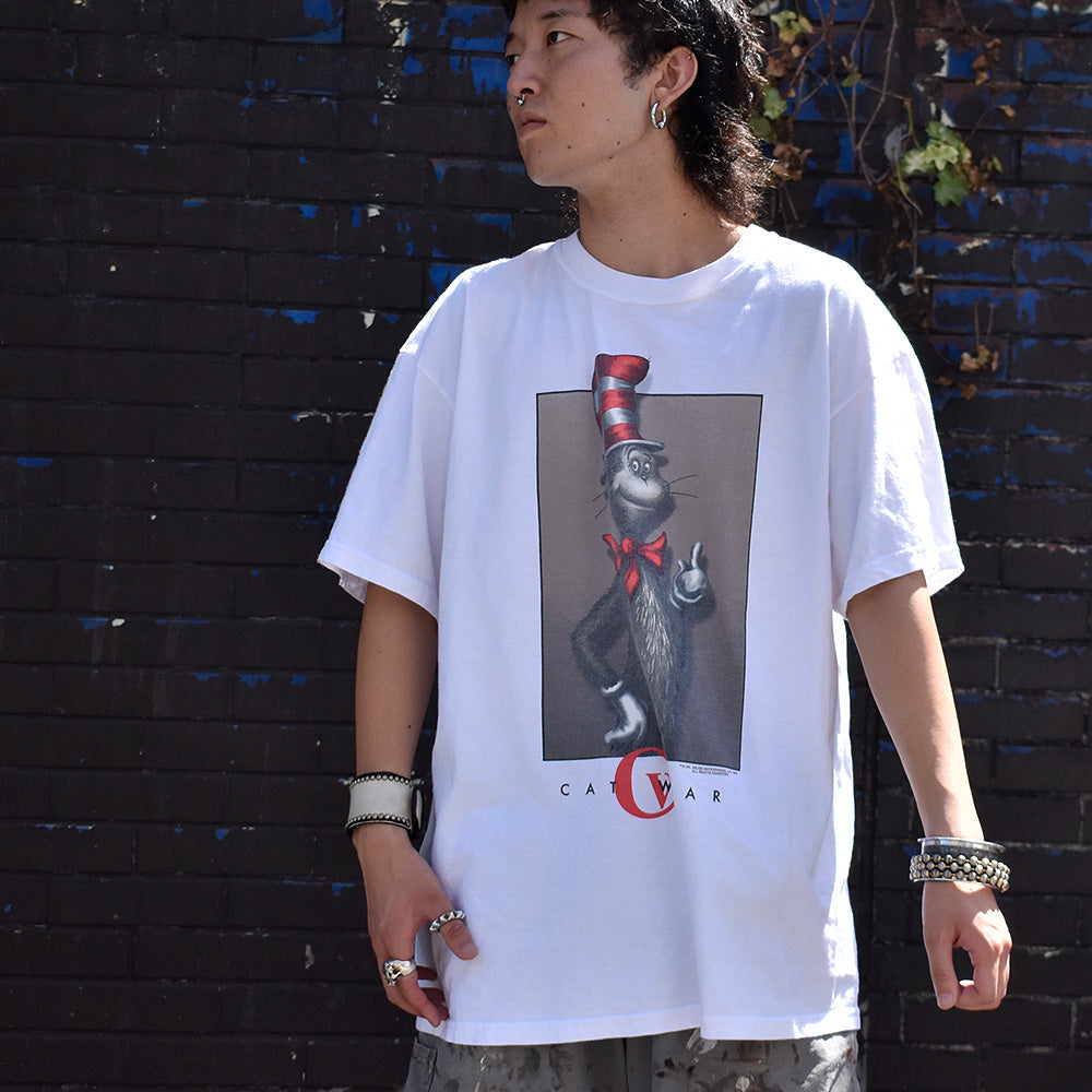 90’s Dr. Seuss ”The Cat in the Hat” CW CAT WEAR CKパロディ! Tシャツ 230831