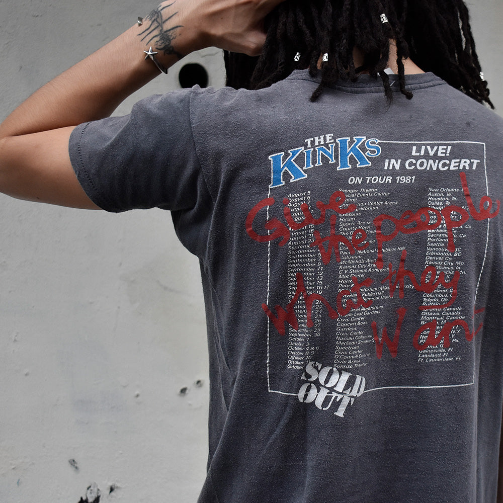 80's The Kinks "Give the People What They Want / USA Tour" ロック Tシャツ 230906H