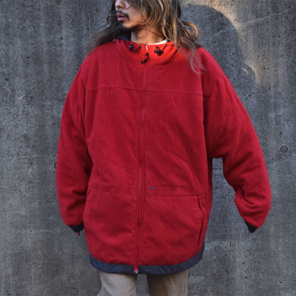 Y2K NIKE リバーシブル フリースライナー ナイロンジャケット 240115