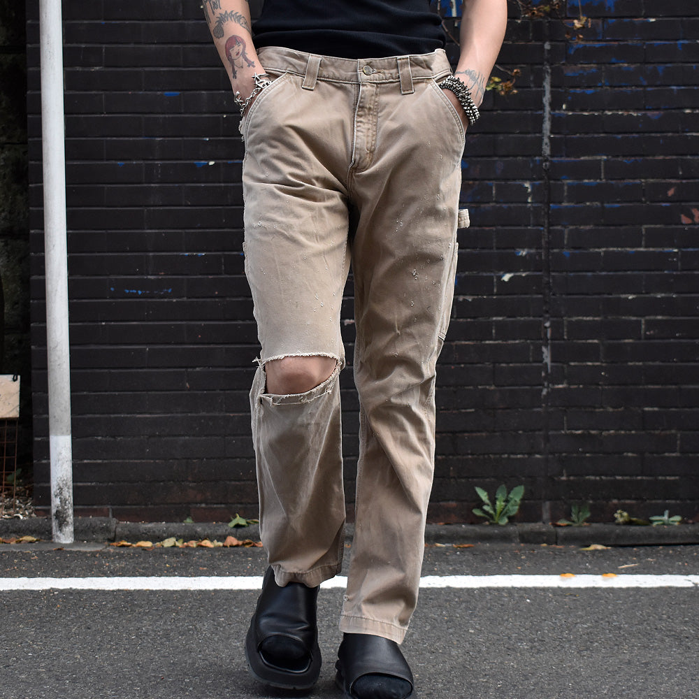 90’s ダメージ! Carhartt ブラウンダック ペインターパンツ 230902H