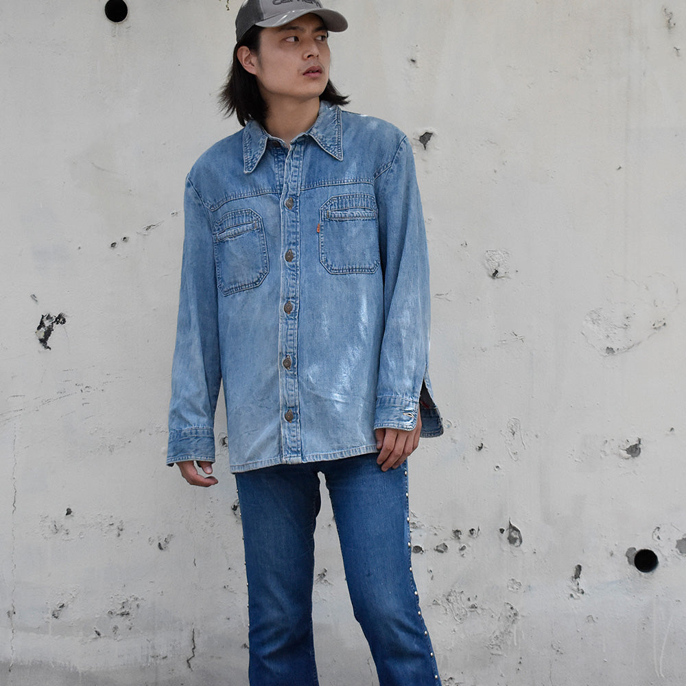 70's Levi's デニムシャツ オレンジタブ USA製 240801H
