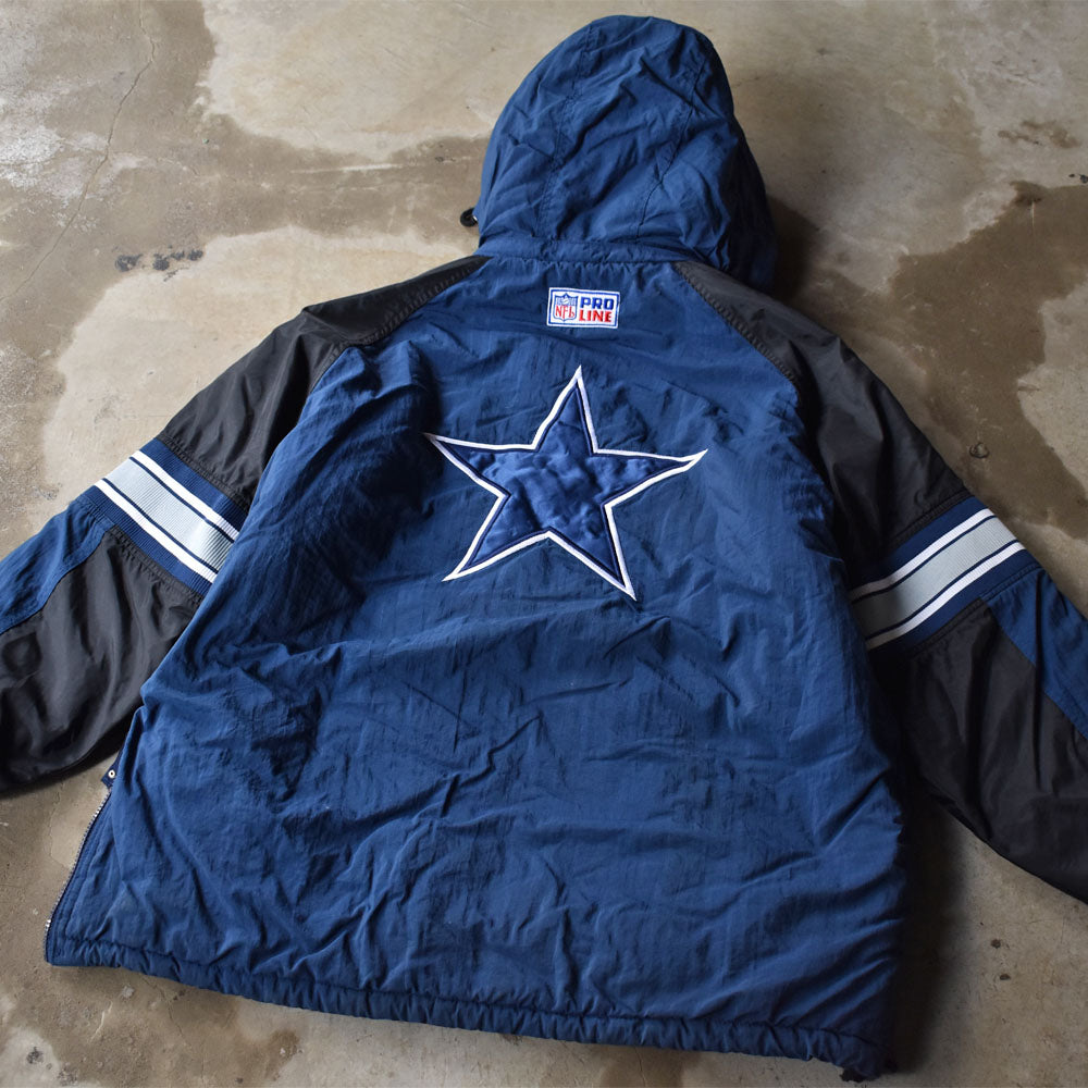 90’s STARTER “NFL COWBOYS” 中綿入り フード付き ナイロンジャケット 240208
