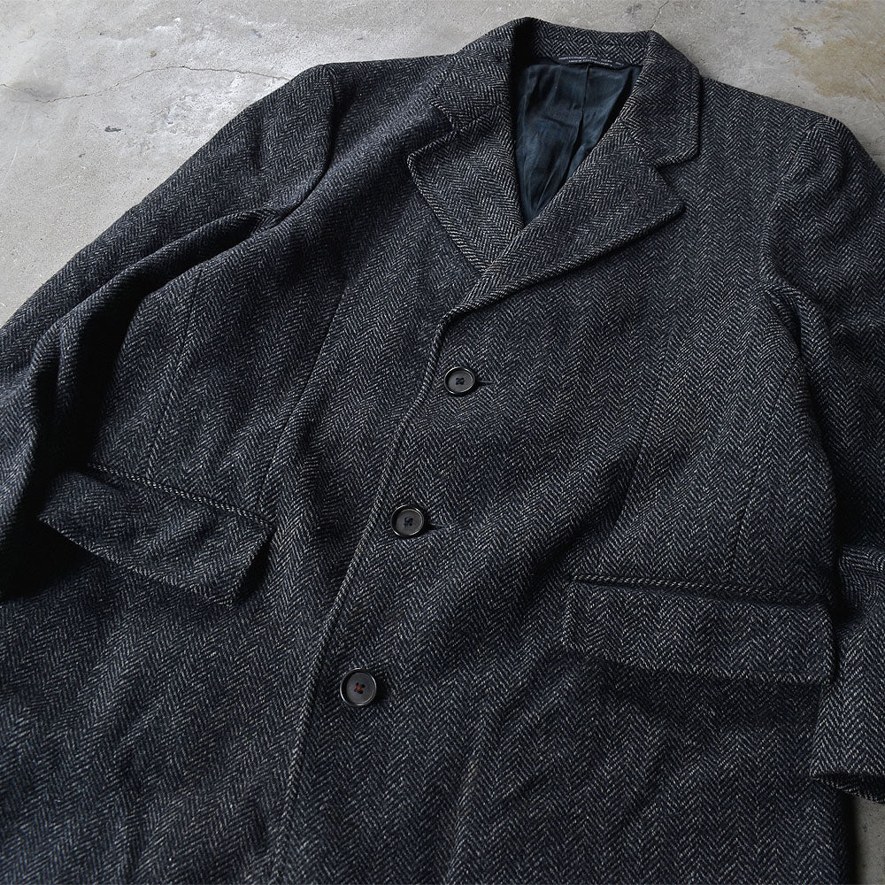 60's Foreman & Clark ヘリンボーン ウールチェスターコート 231205