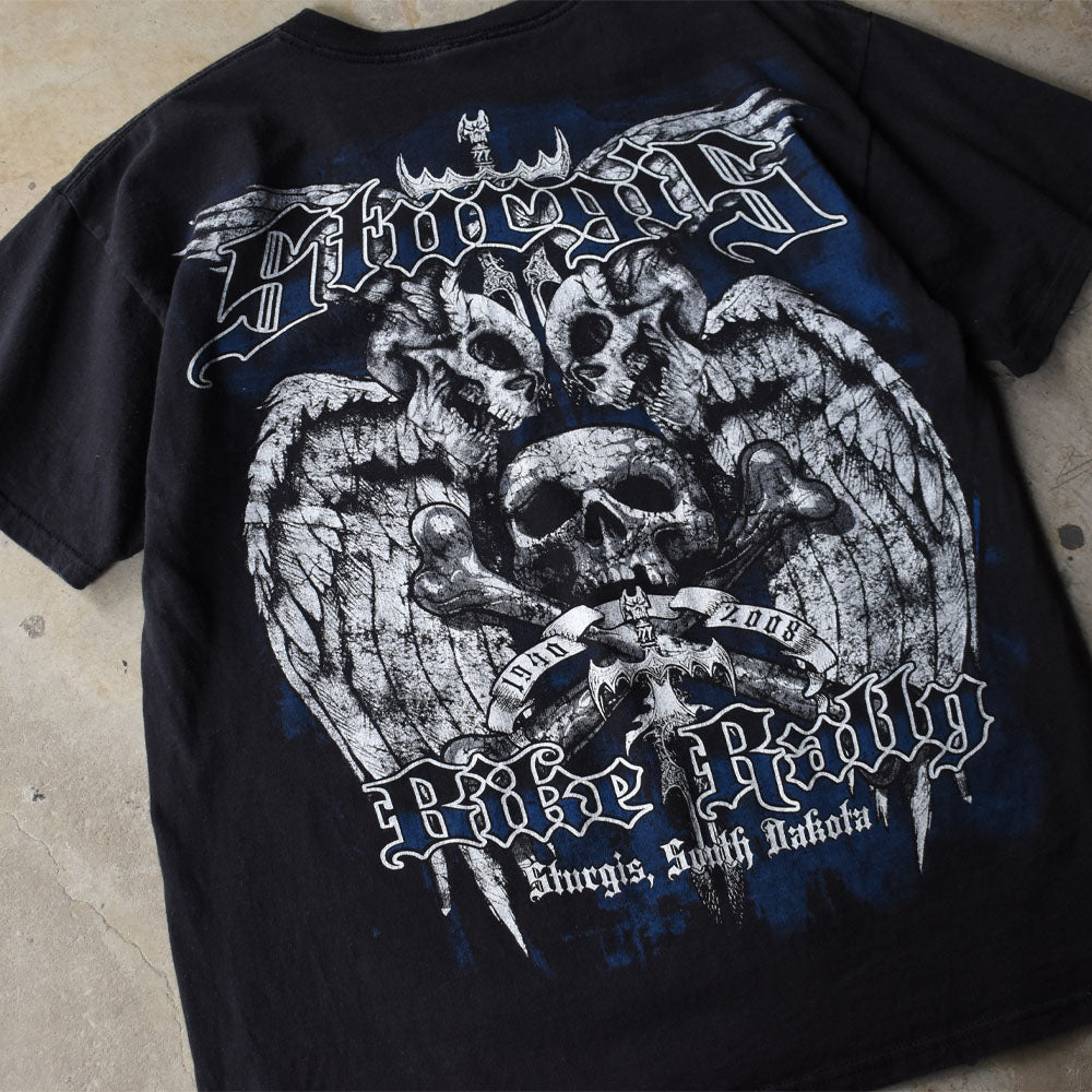 Y2K “STURGIS BIKE RALLY” 両面プリント バイクTシャツ 250427