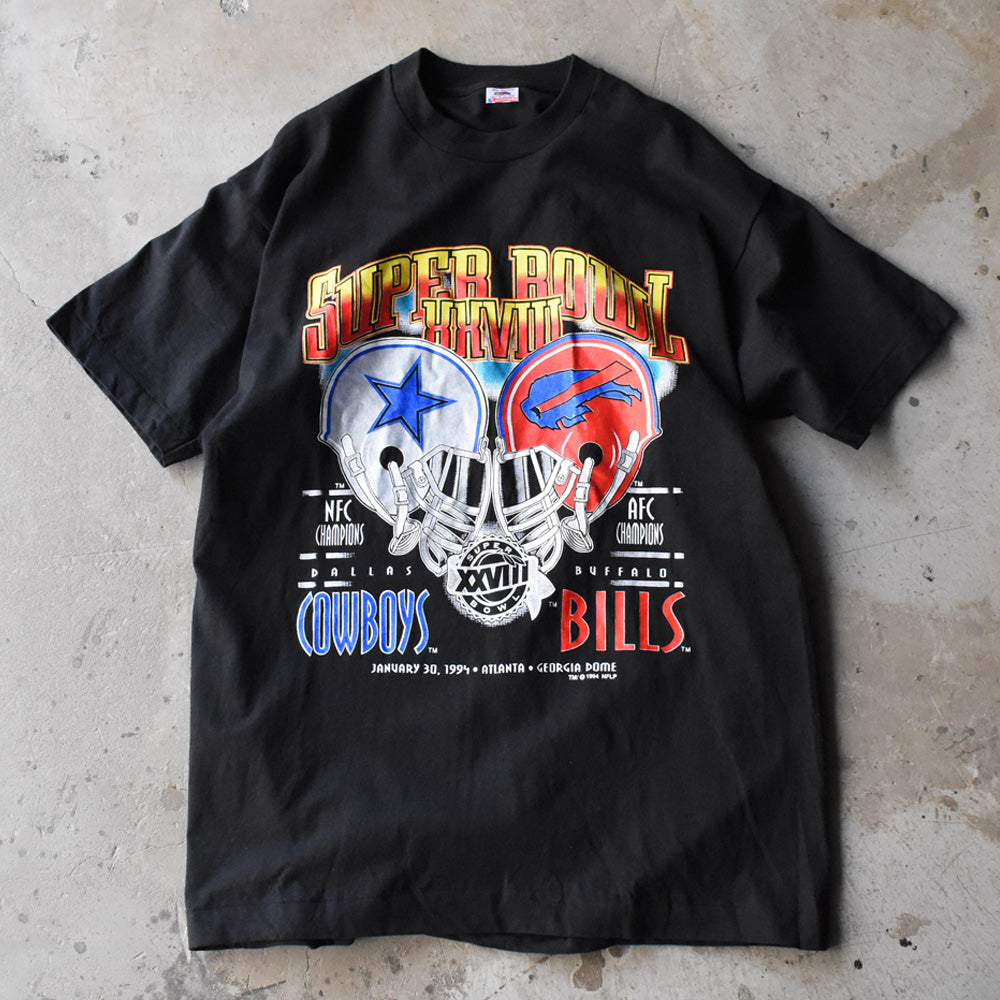 90’s Fruit of the Loom ”SUPER BOWL XXVIII” アメフトプリント Tシャツ USA製 250416