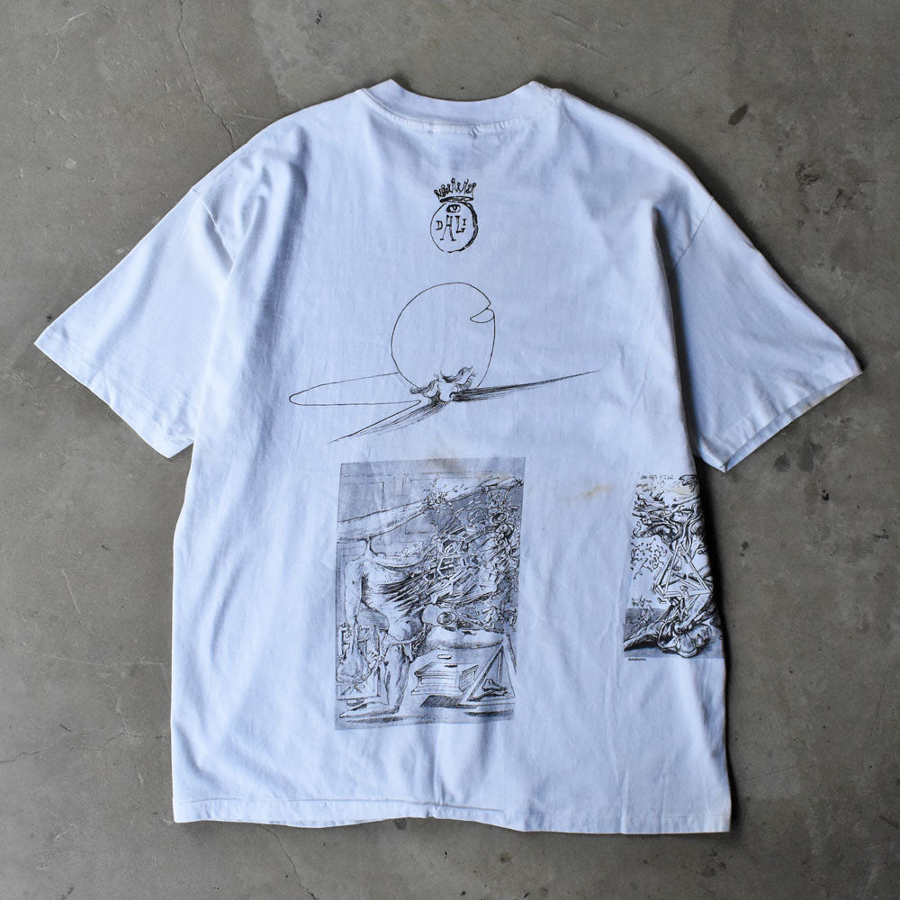 90’s デッドストック! Salvador Dalí マルチプリント! アート Tシャツ USA製 250607 (A)