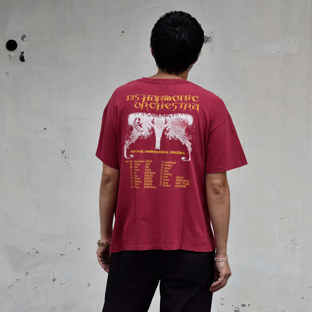 90's Disharmonic Orchestra “Not To Be Undimensional Conscious” Tour ロック Tシャツ 250813HSGI
