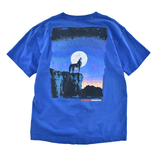 90's Marlboro UNLIMITED "WOLF & MOON" ポケット付きTシャツ 260421H