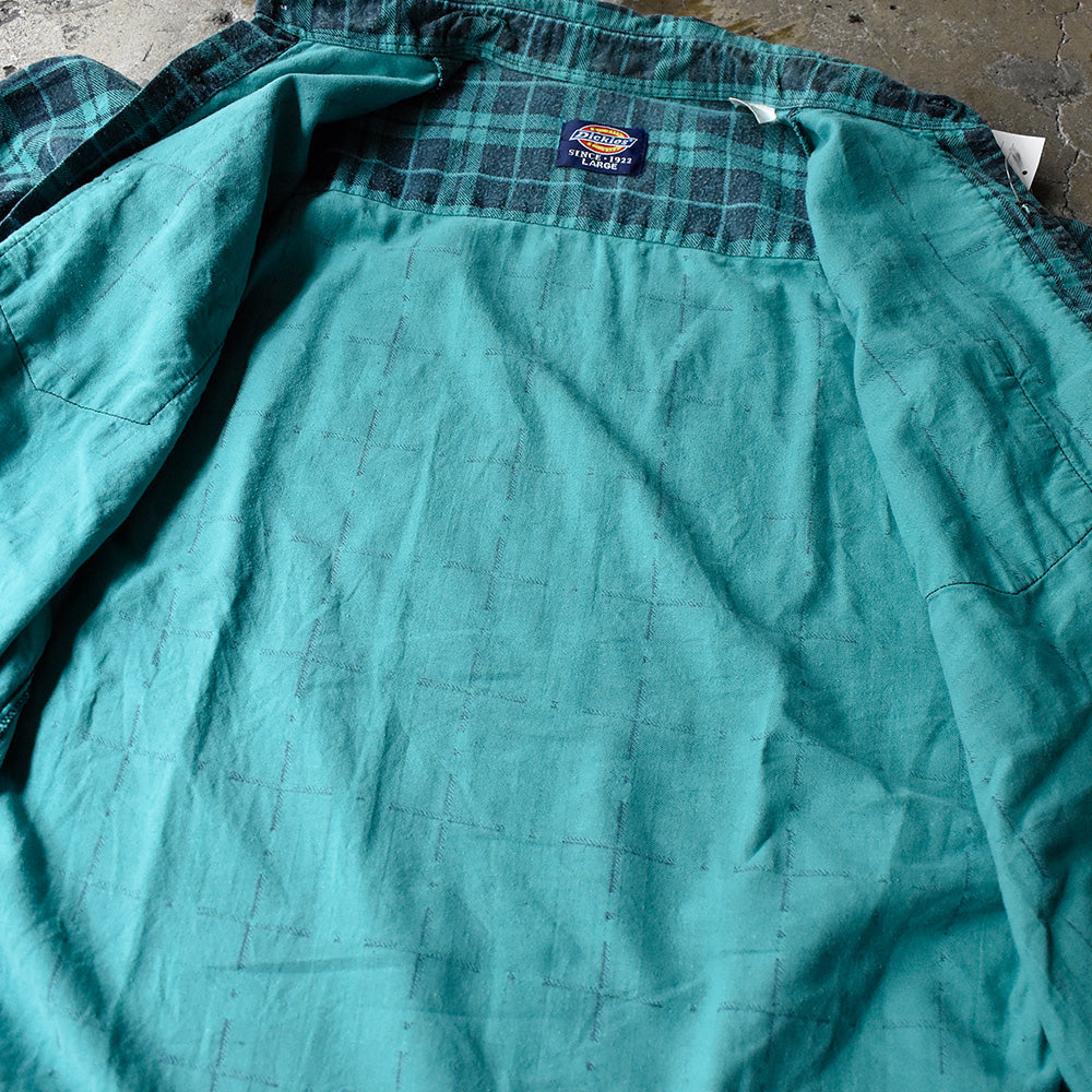 90's Dickies チェック柄 プリントネルシャツ 250528H