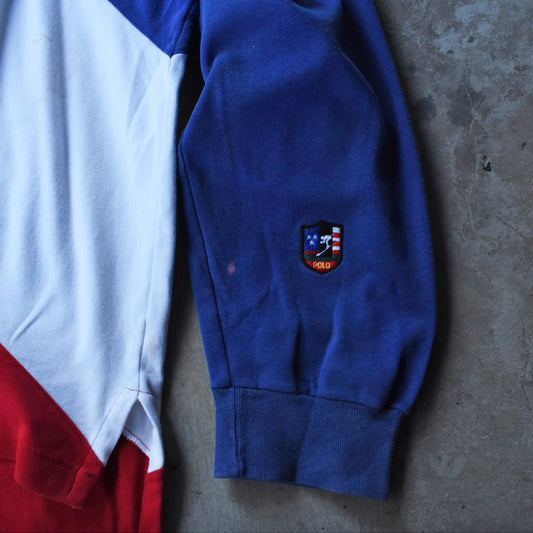 90’s Polo Ralph Lauren “SUICIDE SKI” トリコロール ラガーシャツ 251226H