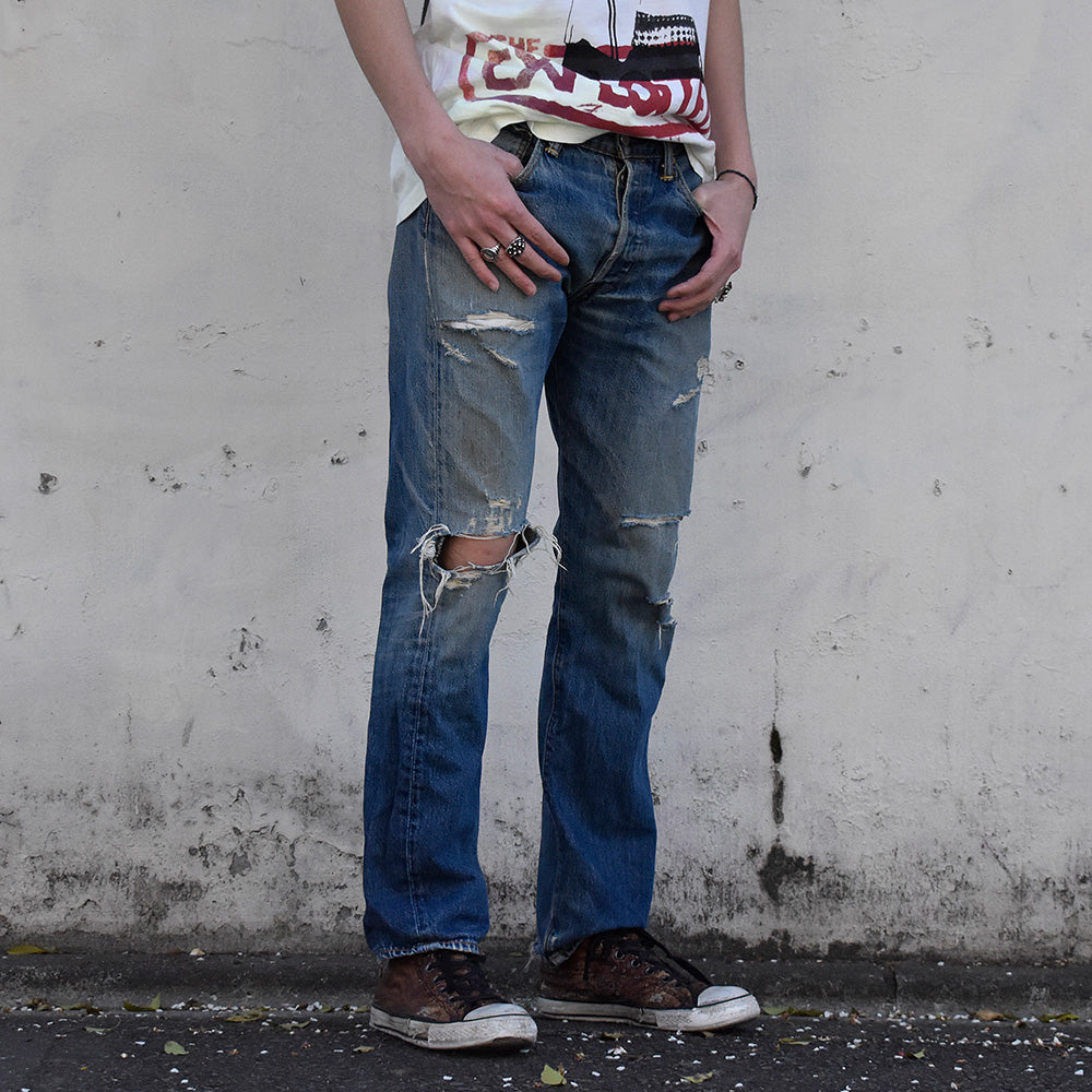 ダメージ! ヒゲ! Levi's 501 デニムパンツ 250129H